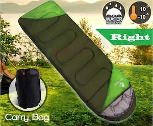 Camping Envelope Sleeping Bag Single -15°C Green