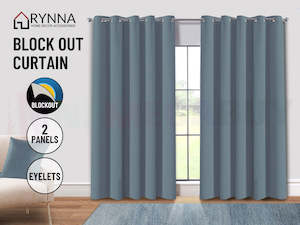 Blockout Curtain Eyelet  2PC Navy Blue *2 Sizes