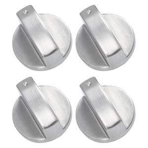Home Living: 4pcs Replacement Stove Knobs Universal Electric Range Knob Metal Burner Control