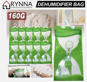 Home Living: Dehumidifier Bag Moisture Absorber Hanging Wardrobe Drying Anti-mold Agent