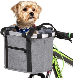 Pets Animals: Pet Dog Puppy Cat Travel Carry Bag Carrier For Bike Bicycle Front Basket
