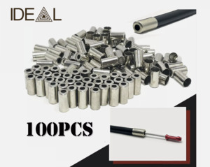 100pcs 5mm Housing End Caps Bike Ferrules Ferrule Brake Cable Metal Bicycle
