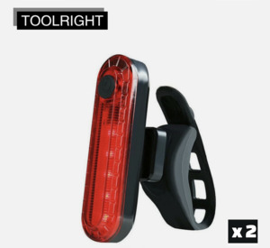 Sports: 2pcs Bicycle Rear Tail Light Cycling 4Modes USB Rechargeable LED Bike Front Lamp