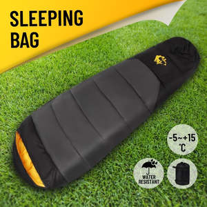 Winter Camping Sleeping Bag NZ – Envelope Style, Single 5 °C to 15 °C