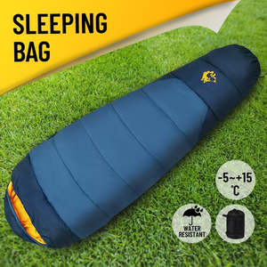 Winter Camping Sleeping Bag NZ – Envelope Style, Single 5 °C to 15 °C
