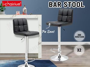PU Leather Bar Stools NOEL Kitchen Chairs Swivel Bar Stool Gas Lift * 2pcs , 4 pcs
