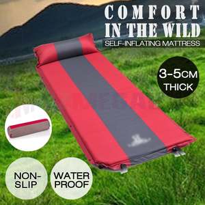 Self Inflating Single Camping Sleeping Mattress Air Bed Hiking Red