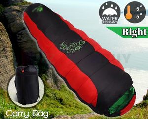 Camping Mummy Sleeping Bag Single -5°C Red/Black