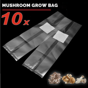 10PCS Mushroom Grains Spawn Grow Bag Substrate High Temp Pre Sealable 250x500mm