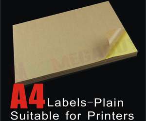 Art: A4 Brown Kraft Sticker Paper Self Adhesive Label