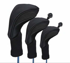3pcs Golf Club Head Cover Set – Driver, Fairway & Hybrid with Interchangeable Numbers