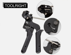 Steel Cable Tie Gun Heavy Duty Stainless Auto Tightener Tensioner Cutter