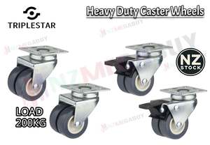 Business Farming Industry: 50mm Double Swivel Caster Wheels – Twin Wheel PVC Furniture Castors