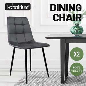Grey Velvet Dining Chairs NZ – Modern Upholstered Kitchen Chairs