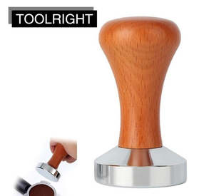 Kitchen: Coffee Tamper – Stainless Steel Espresso Tamper with Wooden Handle 3 Sizes