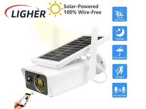 Security Lock Alarms: Solar WiFi Security Camera HD 1080P Outdoor Waterproof Rechargeable