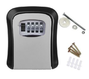 Key Lock Box Wall Mounted 4 Digit Combination Key Safe Outdoor