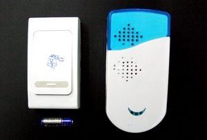 Security Lock Alarms: Wireless Door Bell Battery Operated Door Chime with 1 Remote Button