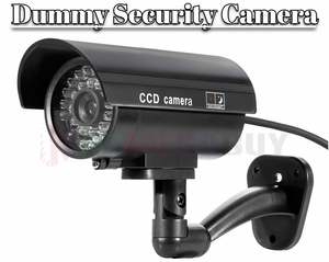 Security Lock Alarms: Dummy Security Camera Fake CCTV Outdoor LED Battery Powered