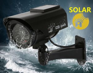 Security Lock Alarms: Solar Powered Dummy Security Camera Fake CCTV Outdoor LED Light