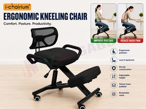 NZMEGABUY Ergonomic Kneeling Chair with Backrest Adjustable Posture Office Chair
