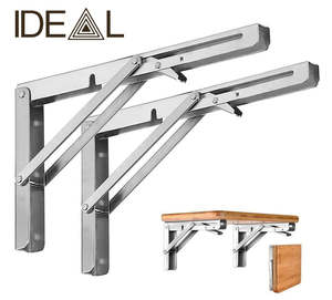 Building Renovation: Heavy-Duty Folding Shelf Brackets – 10, 14 or 20 Inch
