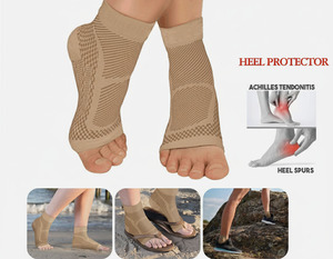 Sportswear Activewear Nz: Nude Plantar Fasciitis Compression Socks – 2 Sizes