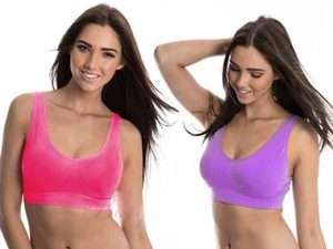 3-Pack Seamless Wire-Free Bras – Pink, Purple & Blue