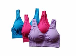 3-Pack Seamless Padded Sports Bras – 6 Sizes
