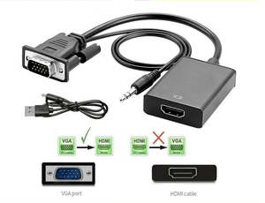 VGA to HDMI Converter with Audio & USB Power