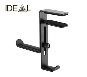 Metal Desk-Clamp Headphone Hanger – Black or White