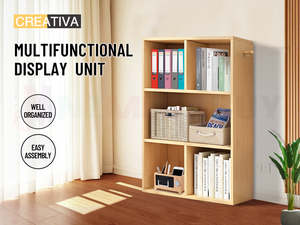 3-Tier Natural Oak Bookcase & Display Shelf