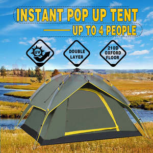 4-Person Double-Layer Instant Pop-Up Camping Tent
