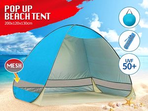 4-Person Pop-Up Beach Shelter with UV Protection