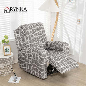 Sofa Chair Covers Nz: Water Cubic Floral Stretch Recliner Chair Cover – 4 Piece