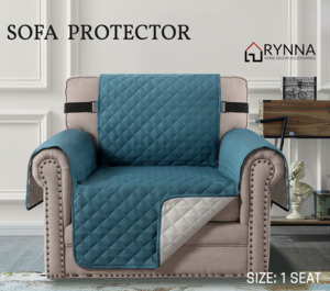 Sofa Chair Covers Nz: Dark Teal Waterproof Quilted Sofa Protector – 4 Sizes