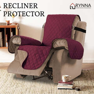 Burgundy Reversible Quilted Recliner Protector