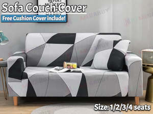 Sofa Chair Covers Nz: Stretch Sofa Cover with Cushion Cover – 4 Sizes