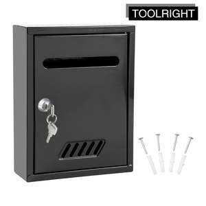 Lockable Wall-Mounted Mailbox with Newspaper Holder
