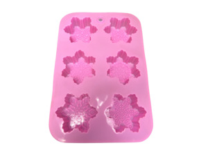 Soap Making: Snowflake Mold - 6 Cavity