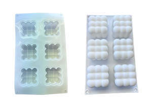 Soap Making: 3D Cube Mold - 6 Cavity