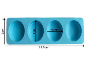 Soap Making: 4 Cavity Oval Soap Mold