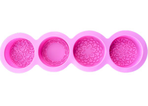 Soap Accessories: Mandala Mold - 4 Cavity