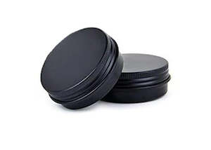 Lip Balm Containers: 15gm Aluminium Tins Black / Lip Balm Pots