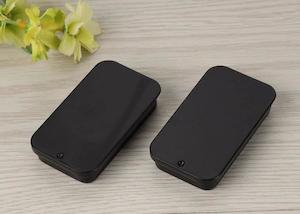 Lip Balm Containers: Black Tin Sliding Lid 13gm