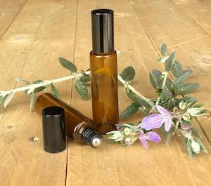 Glass Packaging: Roll on Bottle 10ml Amber / refillable / Essential Oil Roller Bottle