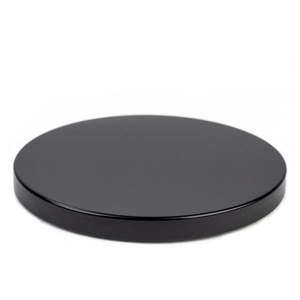 3 Wick Tumbler Lids 1: Black Metal Flat Lid (3-Wick)