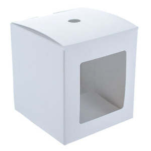 Candleware: White Tumbler Box - Straight-Sided