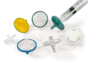 Filtration: Syringe filters ROTILABO® PVDF, 0,45 µm, 30 mm