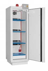Lithium-ion battery safety cabinet